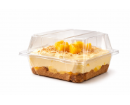 Прозрачный контейнер ПЭТ с откидной крышкой, ращмер 120Х120Х60мм