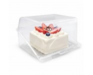 Прозрачный контейнер ПЭТ с откидной кришкой, размер 151х151х81 мм