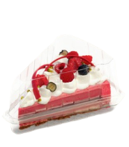 упаковка для торта шматочками, контейнер для торта з кришкою, одноразове паковання для кондитерських виробів, прозора упаковка для пирога, контейнер для десерту ПЕТ