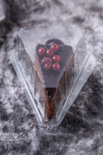 контейнер для тортика на винос, упаковка для тістечок прозора, пакування для солодкого з кришкою, прозора коробка для шматка торта, контейнер для торта з герметичною кришкою